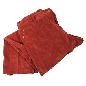 New Directions Woman 16W Rust Orange Corduroy Pants Straight Leg Dark Academia